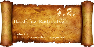 Halász Radiszló névjegykártya